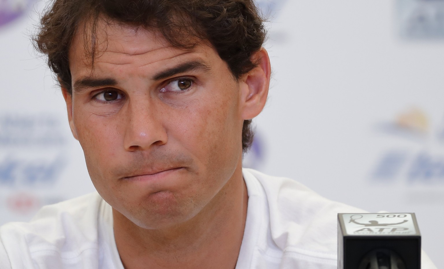 epa06565283 Spanish tennis player Rafael Nadal speaks at a press conference prior to the start of the Mexican Open in Acapulco, Mexico, 25 February 2018. Nadal, second in the ranking of the ATP, will  ...
