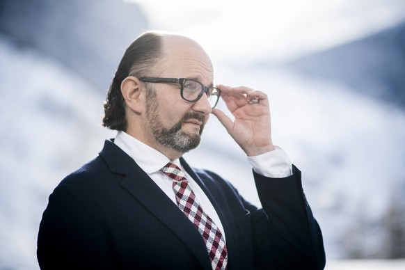 Remo Stoffel, Investor und Inhaber des Hotels 7132, posiert fuer ein Portrait, am Montag, 29. November 2021, in Vals. (KEYSTONE/Gian Ehrenzeller)