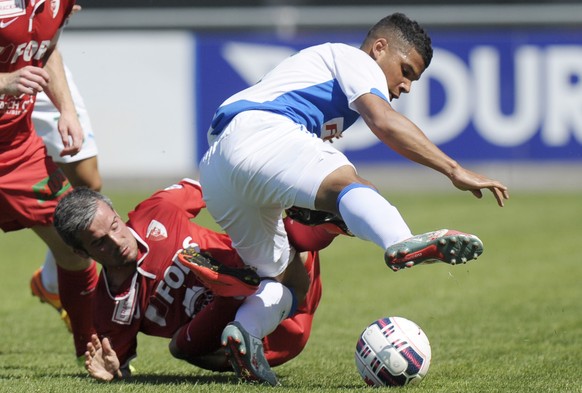 Jordan Brown (r.) von den Grasshoppers ist der einzige Jamaikaner der Liga.