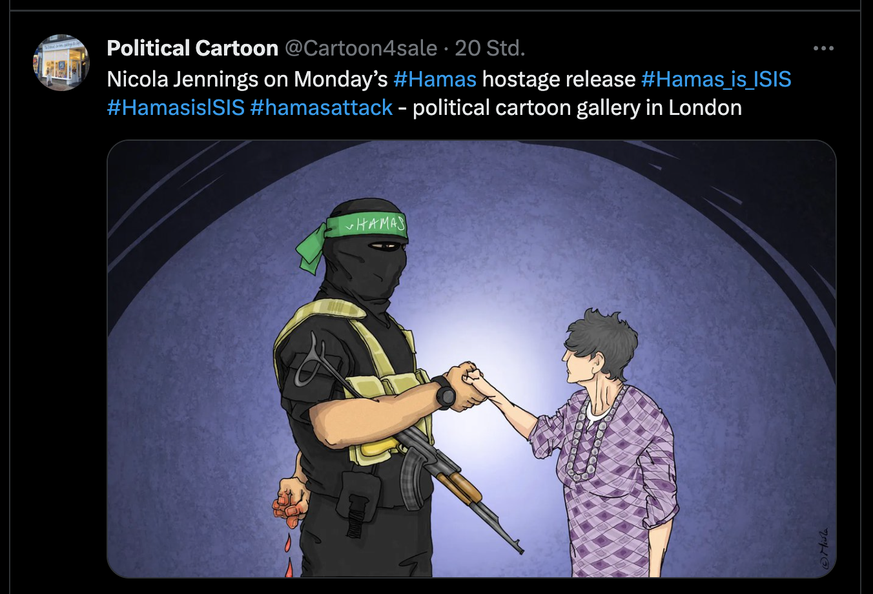 Karikatur zum Hamas-Terror.