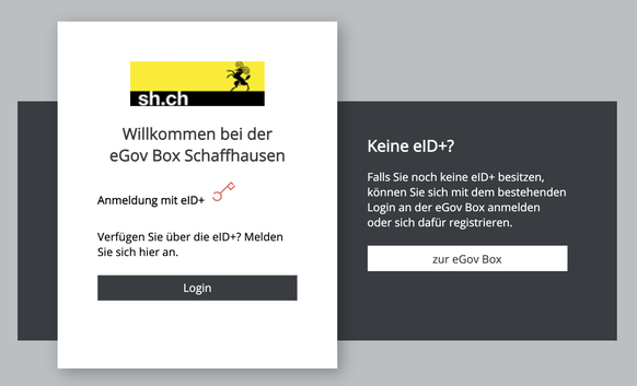 Der Kanton Schaffhausen kennt bereits eine «elektronische Identität» namens eID+.