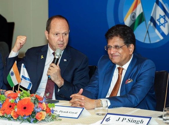 RECORD DATE NOT STATED Israel s Minister of Economy and Industry Nir Barkat addresses the India-Israel CEOs Forum Tel Aviv-Yafo Israel , Nov 21 ANI: Israel s Minister of Economy and Industry Nir Barka ...