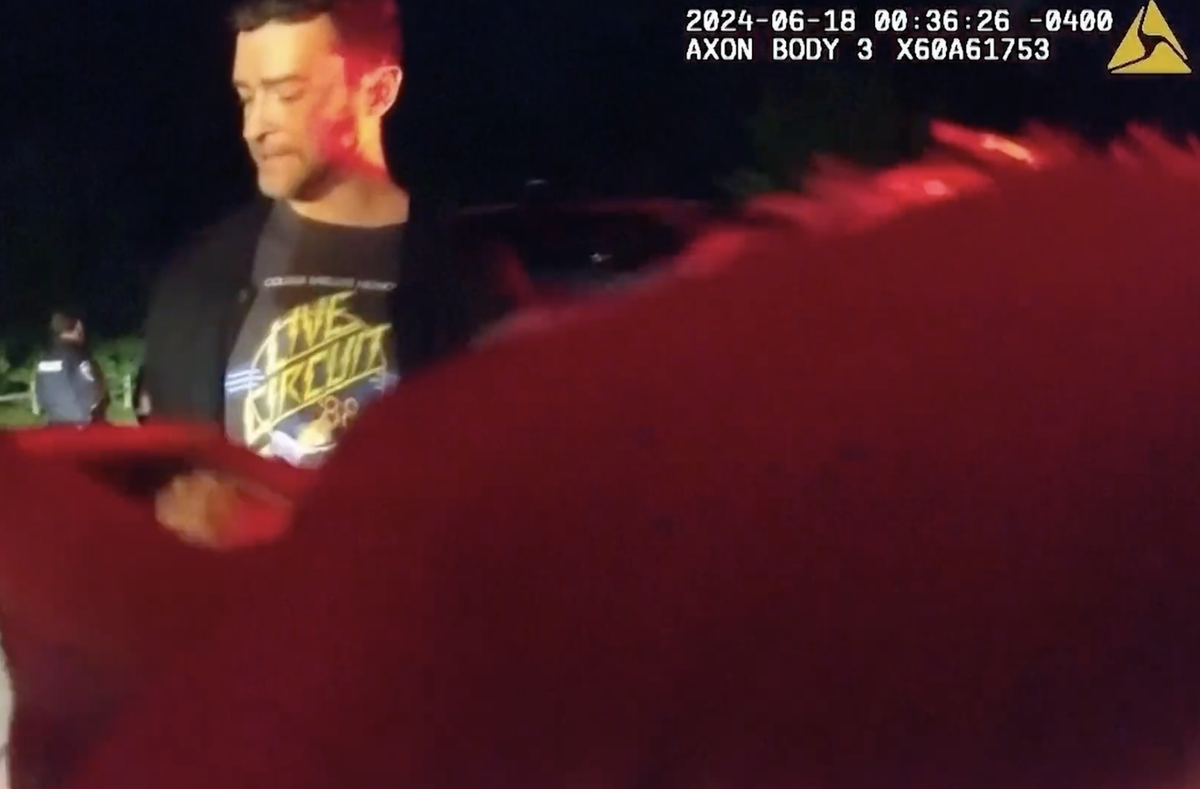 Des images de la caméra corporelle de la police lors de l'arrestation de Justin Timberlake, en juin 2024, ont été dévoilées vendredi.