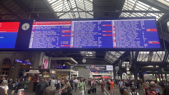 Ab Zürich HB fallen viele Züge aus.