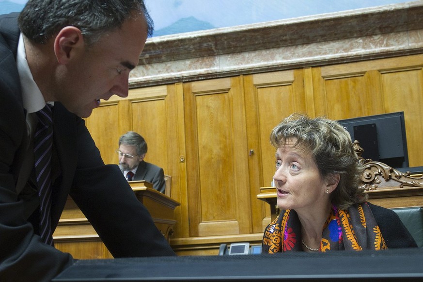 Erkaltete Liebe: Christophe Darbellay und Bundesrätin Eveline Widmer-Schlumpf.