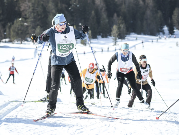 Anni Kraft auf den letzten Kilometern des Engadiners.