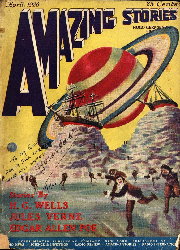 Bekanntheit erlangte Gernsback jedoch vor allem als Verleger des ersten Science-Fiction-Magazins «Amazing Stories», das ab 1926 erschien. 