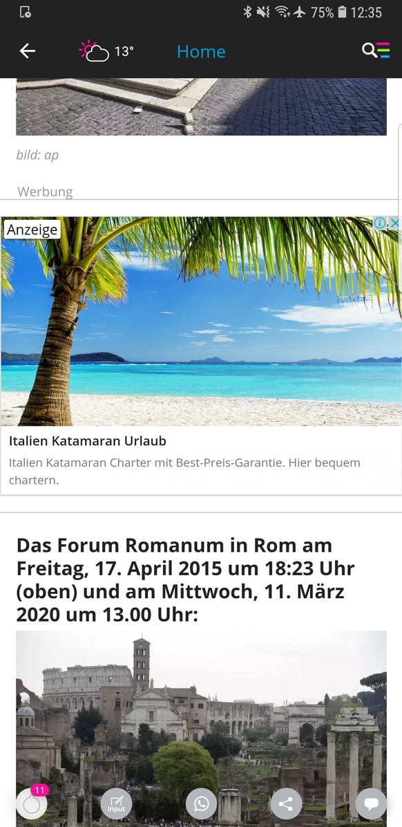 Diese Bilder und Videos zeigen, was in Italien gerade abgeht
Die Werbungen in dem Artikel sollten eventuell nochmals überdenkt werden 🤔😂