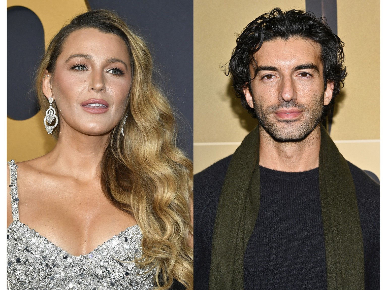 FILE - Blake Lively is seen in New York on Feb. 16, 2025, left, and Justin Baldoni attends a screening in New York on Dec. 13, 2023. (Photos by Evan Agostini/Invision/AP, File)
Blake Lively Justin Bal ...