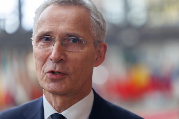 epa12522703 Norway&#039;s Finance Minister Jens Stoltenberg speaks with the media during the ministerial dialogue between the EU and EFTA countries at the Economic and Financial Affairs Council (ECOFI ...