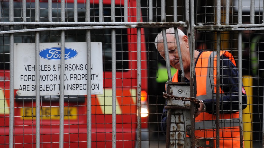 epa07629378 (FILE) - A file photo dated 25 October 2012 showing a Ford employee at the Ford transit van factory in Southampton, Britain (reissued 06 June 2019). British media reports on 06 June 2019 s ...