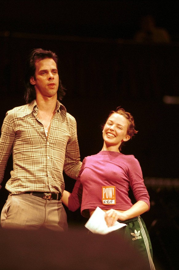 Kylie Minogue and Nick Cave Poetry Olympics 11 July 1996 Credit All Uses Kylie Minogue and Nick Cave Poetry Olympics 11 July 1996 Credit All Uses, PUBLICATIONxNOTxINxUKxFRAxUSA Copyright: x xPhilipxMe ...