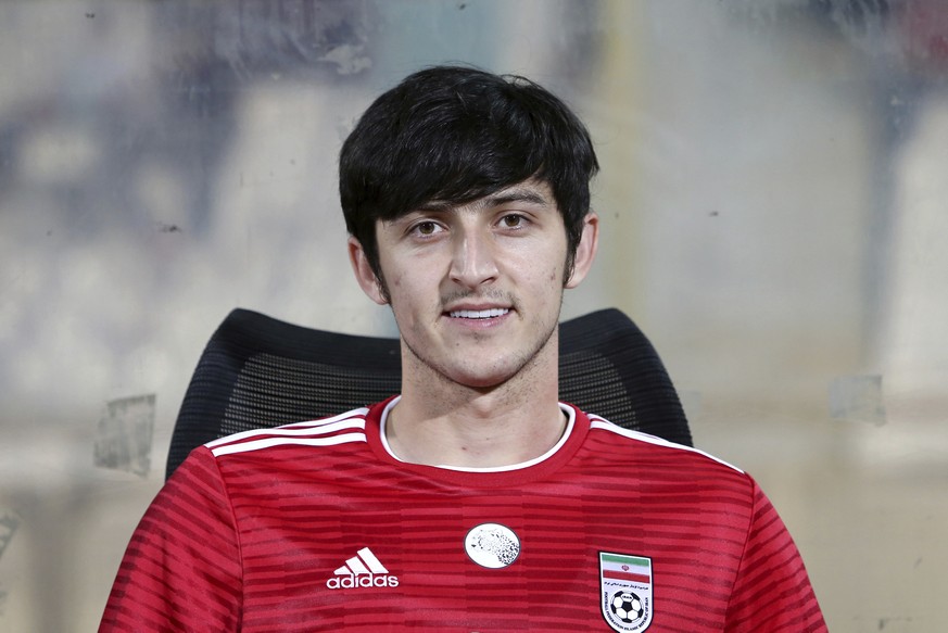 ARCHIV  ZU DEN WICHTIGSTEN SPIELERN DER GRUPPE B AN DER WM 2018 IN RUSSLAND STELLEN WIR IHNEN FOLGENDES BILDMATERIAL ZUR VERFUEGUNG -Iran&#039;s Sardar Azmoun is seen before the international friendl ...