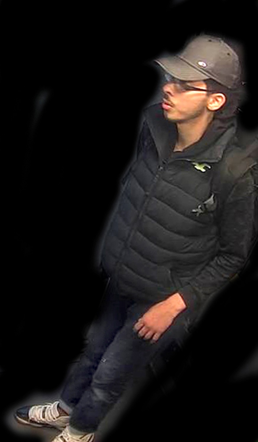 This is a handout photo taken from CCTV and issued on Saturday, May 27, 2017 by Greater Manchester Police who have altered the surrounding area of Salman Abedi, in an unknown location on the night of  ...