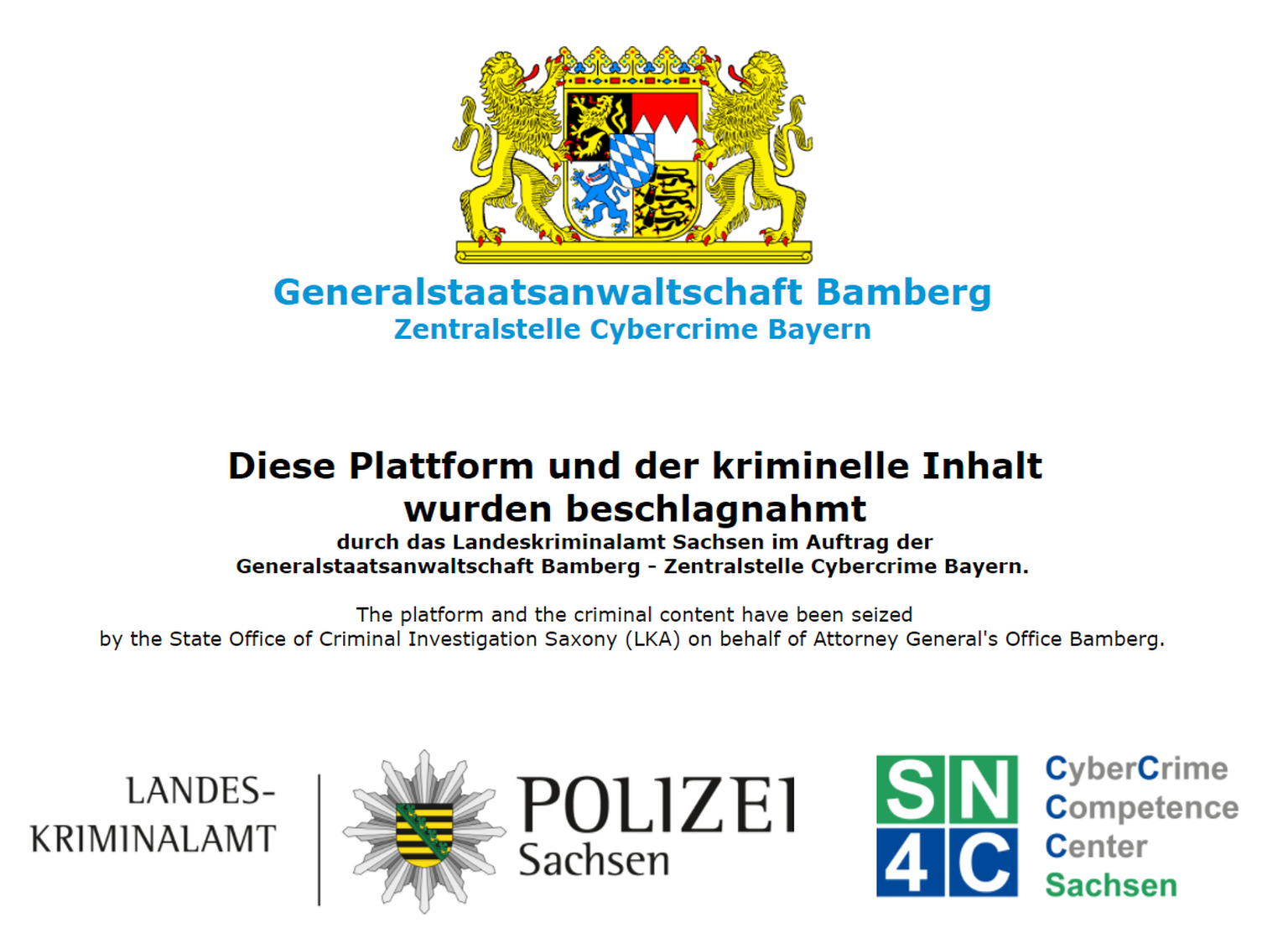 Wer Lul.to besucht, sieht nur noch diese Mitteilung der deutschen Polizei: «Diese Plattform und der kriminelle Inhalt wurden beschlagnahmt.»&nbsp;&nbsp;