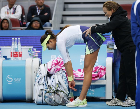 Ivanovic kämpfte im dritten Satz mit körperlichen Beschwerden.&nbsp;