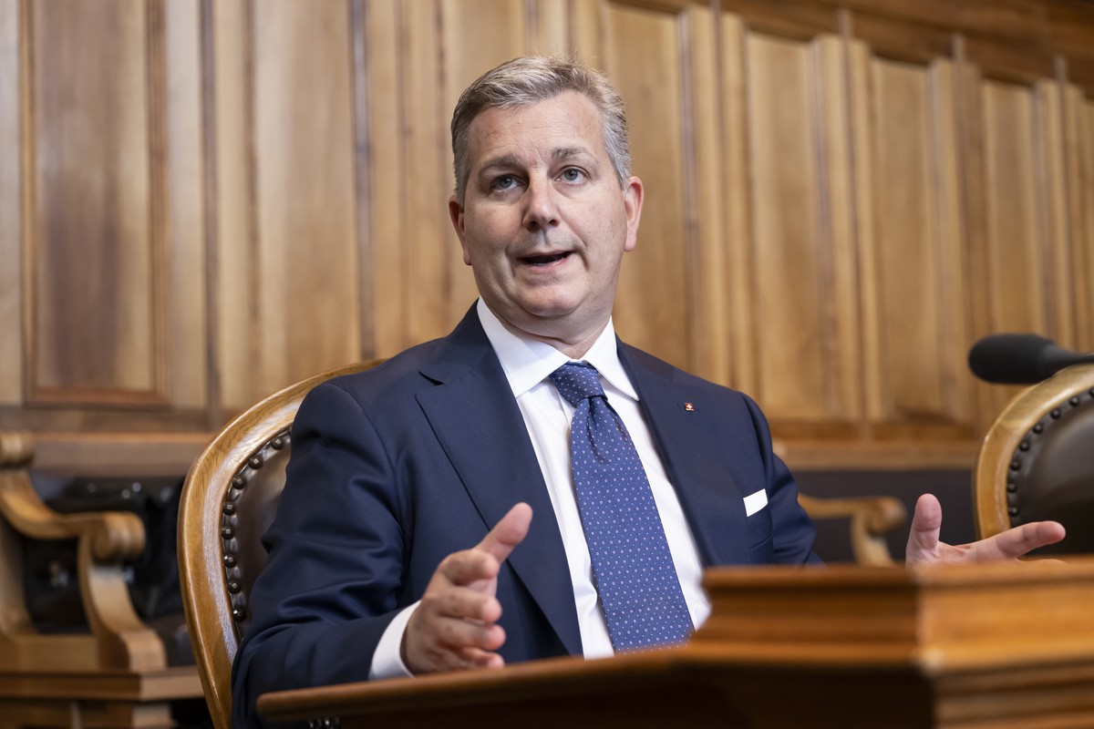 Marco Chiesa, SVP-TI, spricht an der Ausserordentliche Session "Zuwanderung und Asyl", waehrend der Herbstsession der Eidgenoessischen Raete, am Mittwoch, 27. September 2023 im Staenderat in ...