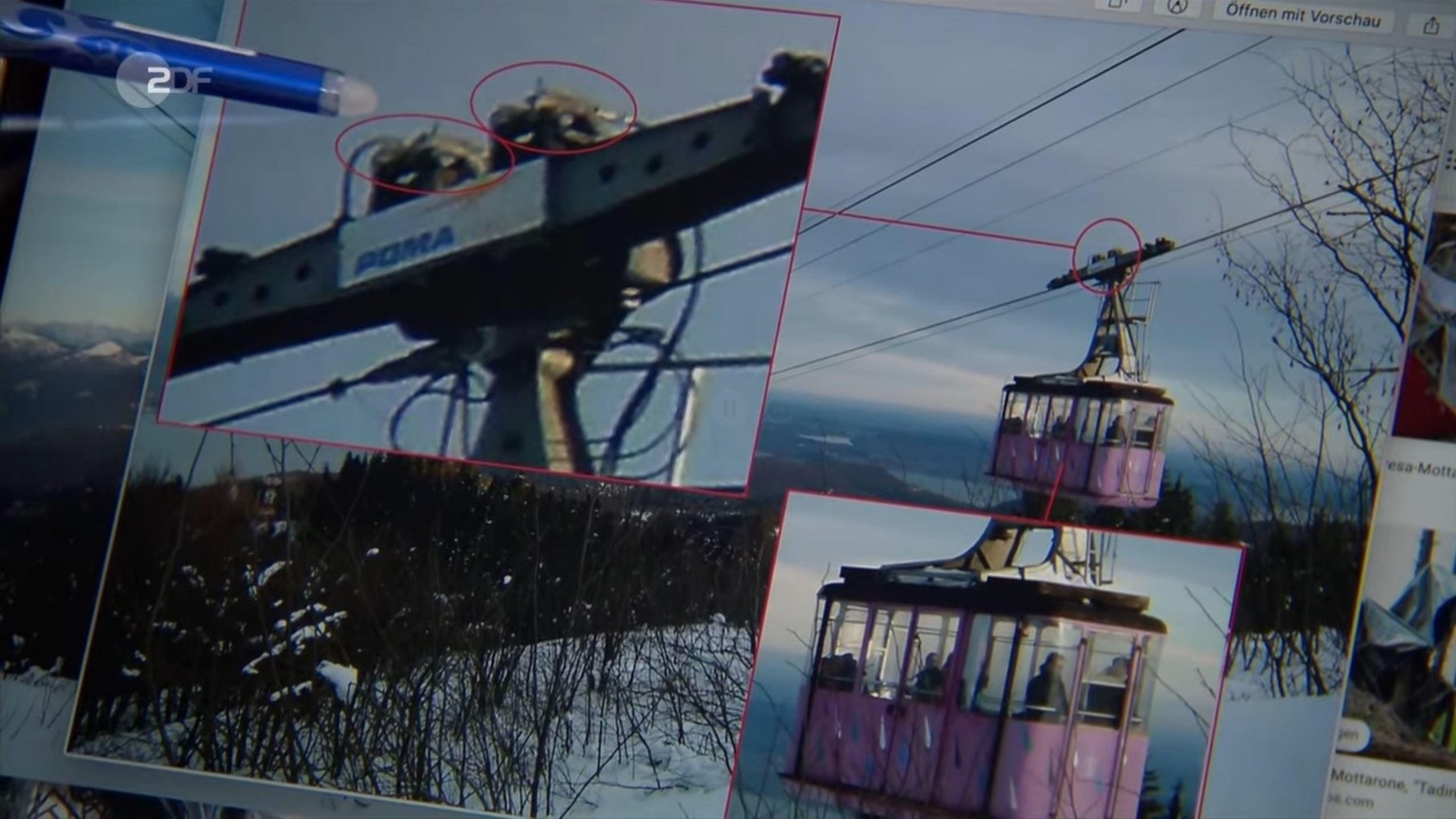 Michael Meiers Bilder legen laut ZDF nahe, dass die Stresa-Seilbahn seit Jahren mit Klammern die Notbremsen blockierte.