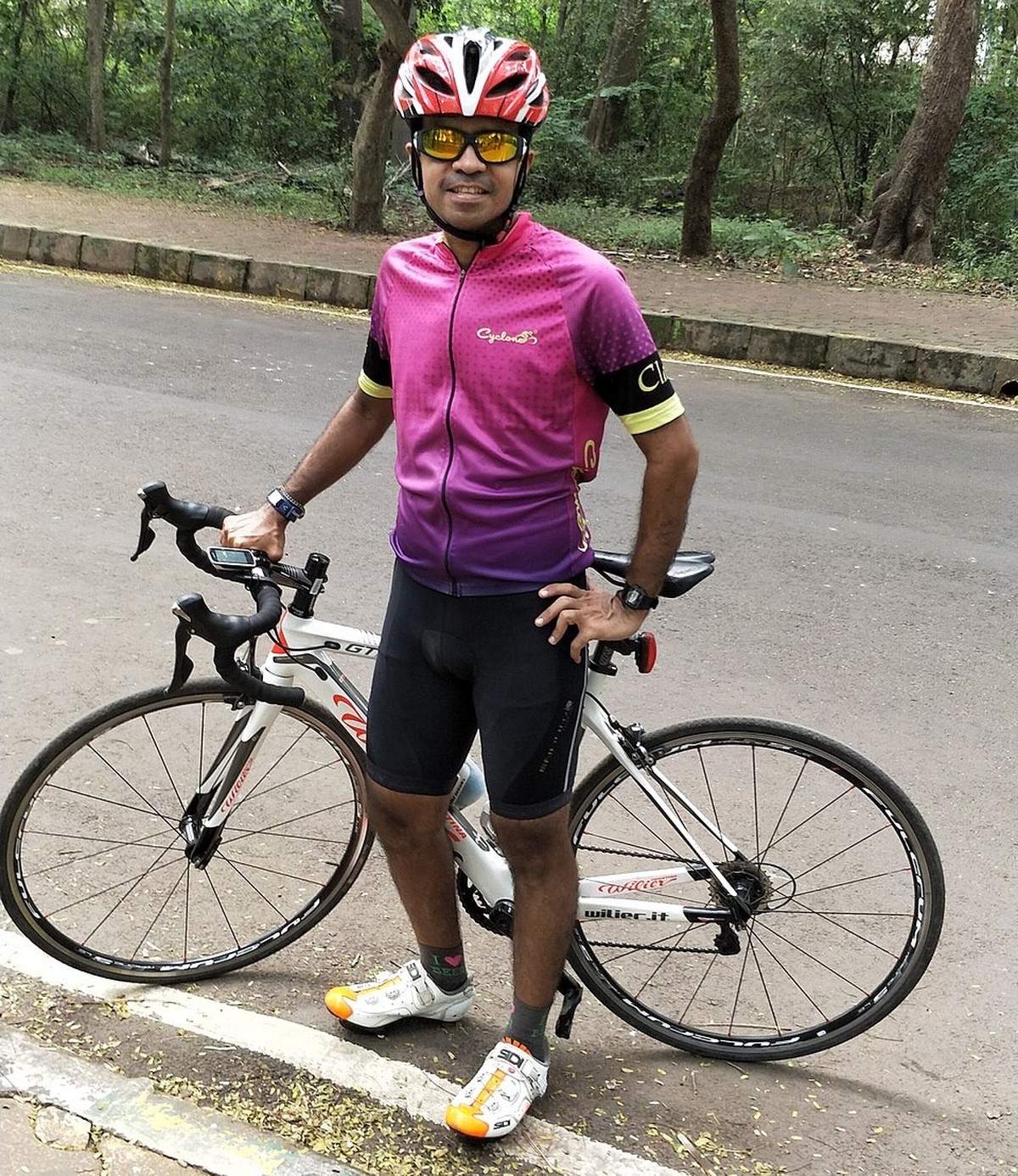 A "mamil" - a Middle Aged Man In Lycra. 
https://en.wikipedia.org/wiki/Mamil