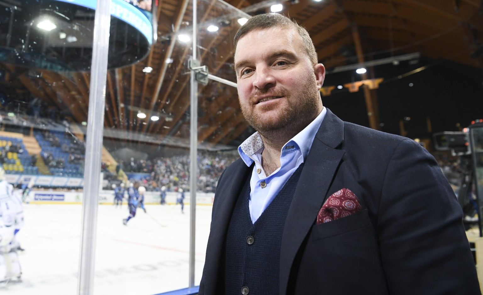 ARCHIVBILD ZUM PREMIUM-INTERVIEW MIT MARC GIANOLA --- OC president Marc Gianola poses prior the game between HC Ambri-Piotta and Salavat Yulaev Ufa, at the 93th Spengler Cup ice hockey tournament in D ...