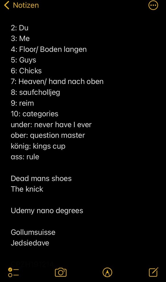 Mobile phone notes