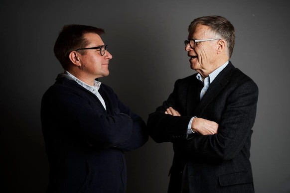 Im Rededuell: Ex-SVP-Chef Toni Brunner (links) und Verleger Peter Wanner.