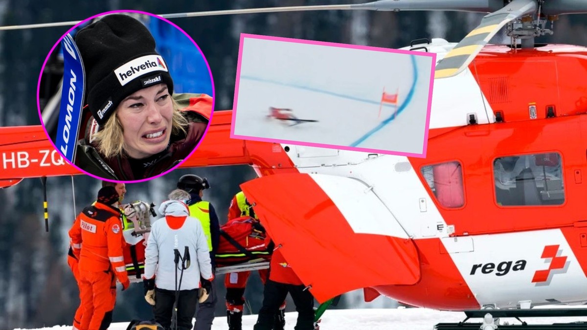 La skieuse suisse Michelle Gisin a été héliportée après sa lourde chute, jeudi à St-Moritz.