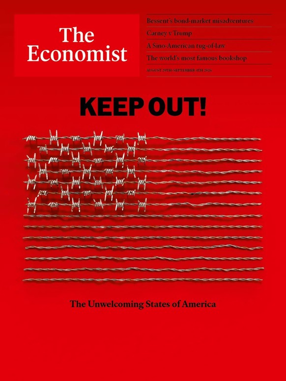 Titelblatt "The Economist" (August 2026) zu den USA