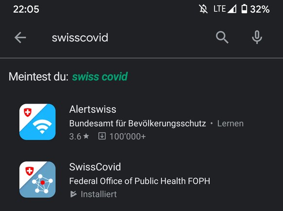 SwissCovid-App Â«geleaktÂ» â Android-User konnten sie bereits installieren
Also bei mir ist die App ganz normal auffindbar via Suche im Play Store. ð¤·