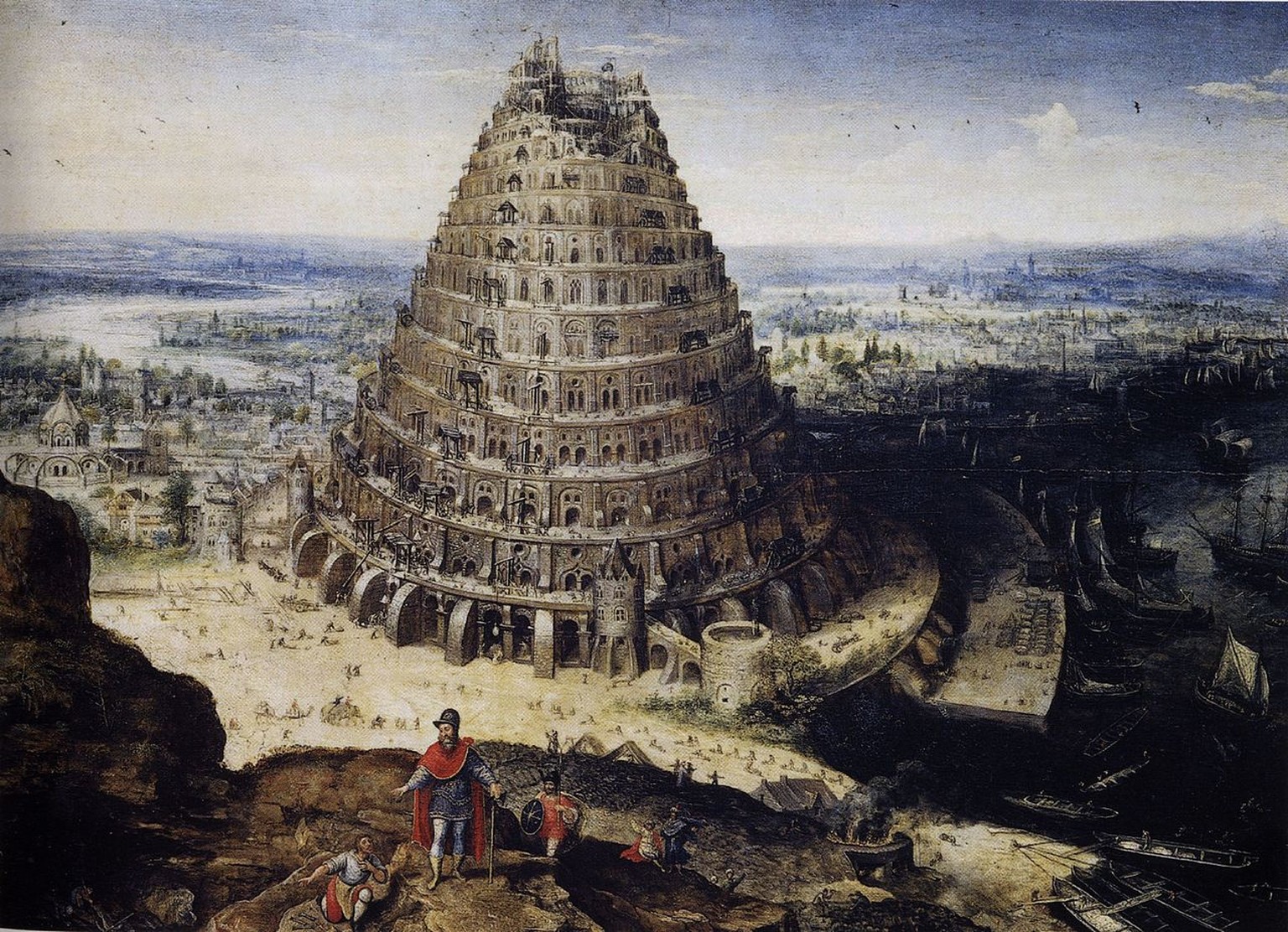 Lucas van Valckenborch, Turmbau zu Babel (1594).