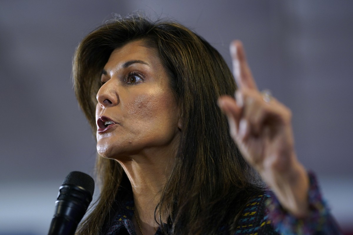 Republican presidential candidate former UN Ambassador Nikki Haley speaks during a town hall, Friday, Nov. 17, 2023, in Ankeny, Iowa. (AP Photo/Charlie Neibergall)
