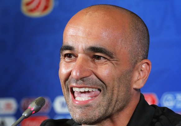 epa06866203 Belgium&#039;s head coach Roberto Martinez reacts during a press conference in Kazan, Russia, 05 July 2018. Belgium will face Brazil in the FIFA World Cup 2018 quarter final soccer match o ...