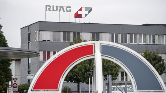 ARCHIVBILD ZUM UMSATZ BEI RUAG --- Das Logo der Ruag Holding AG am Sitz in Emmen im Kanton Luzern am Mittwoch, 30. September 2020 in Emmen. (KEYSTONE/Urs Flueeler)