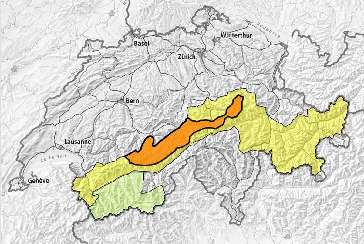 Lawinengefahr in den Alpen am 8. Juli 2025.