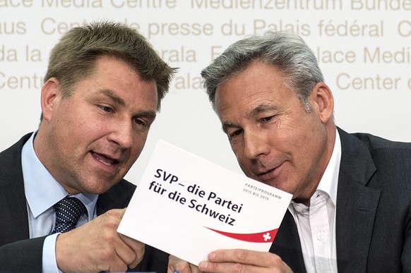 Toni Brunner und Adrian Amstutz sind kaum wählbar.