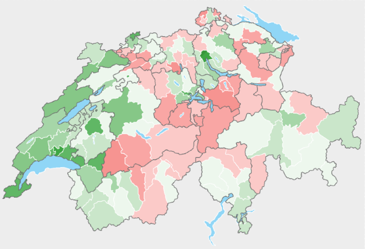 Carte votations loi climat, juin 2023.