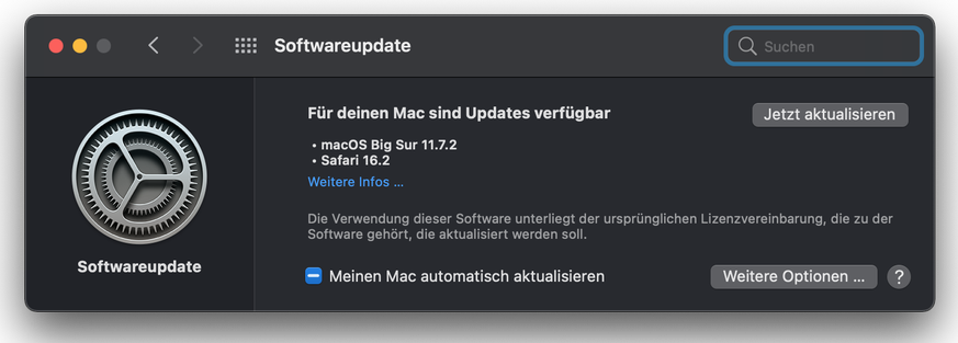 Auch für ältere MacBooks ist ein System-Update verfügbar.