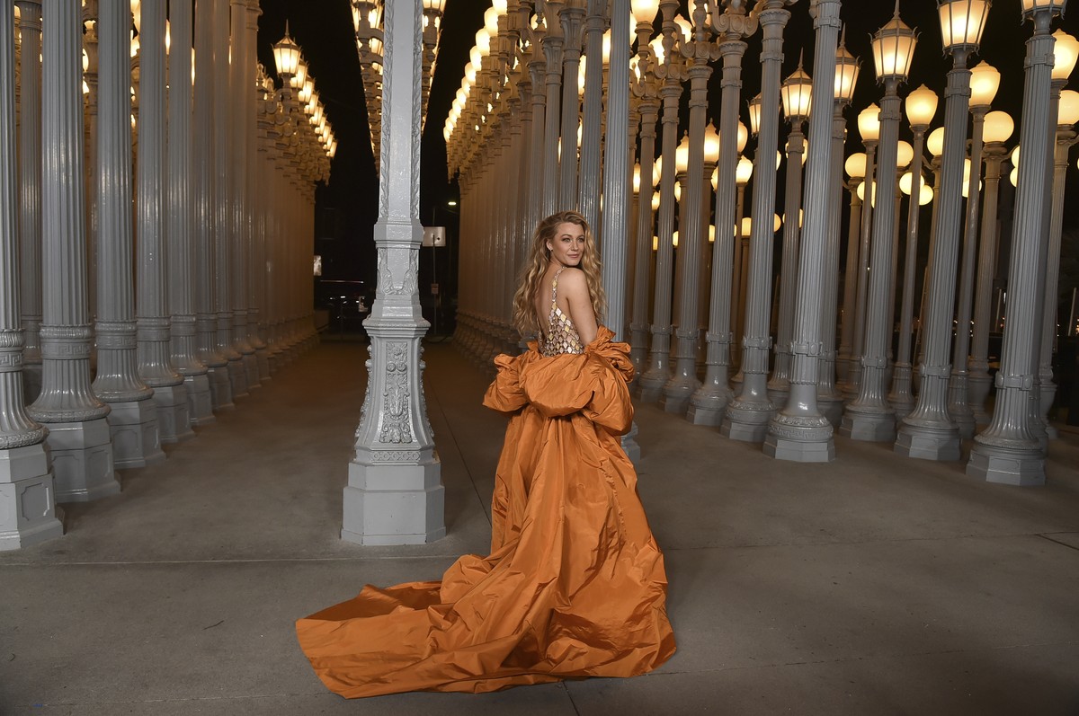 Blake Lively arrives at the LACMA Art+Film Gala on Saturday, Nov. 2, 2024, at the Los Angeles County Museum of Art in Los Angeles. (Photo by Richard Shotwell/Invision/AP)
Blake Lively