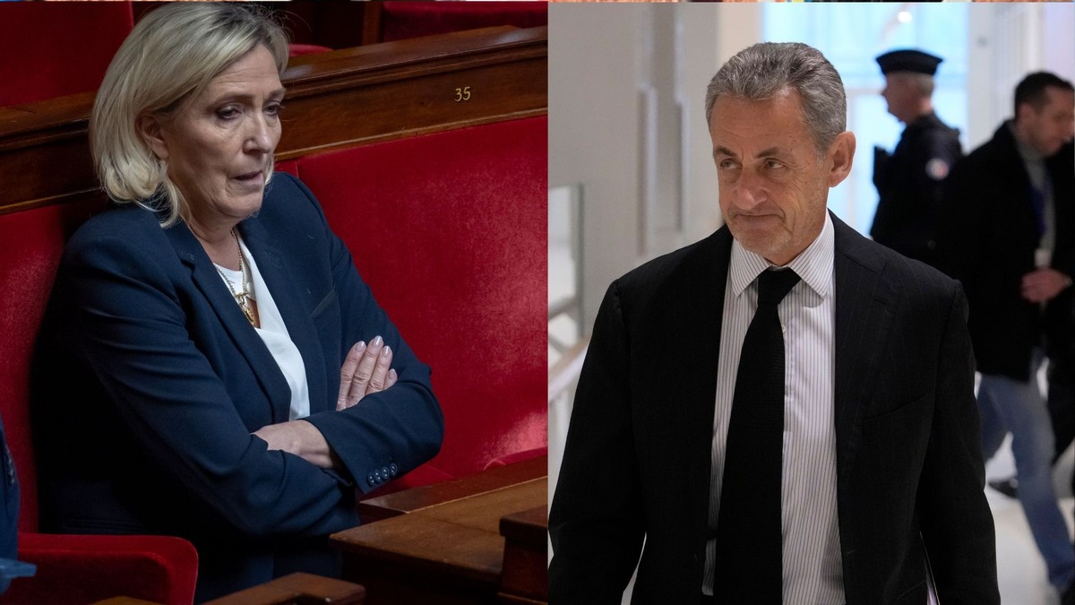 Marine Le Pen et Nicolas Sarkozy.
