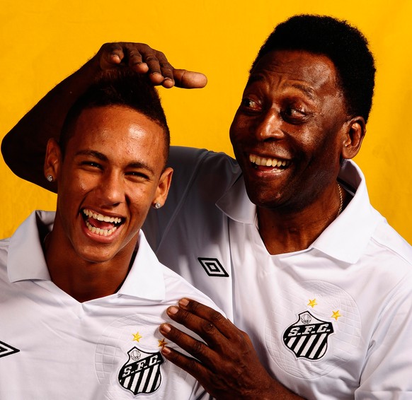 Neymar und Pelé: Santos' Lieblinge.<br data-editable="remove">