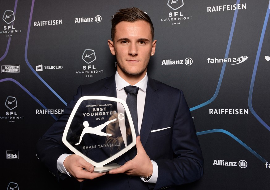 Shani Tarashaj am Montag bei den SFL Awards mit der Auszeichnung für den Best Youngster.