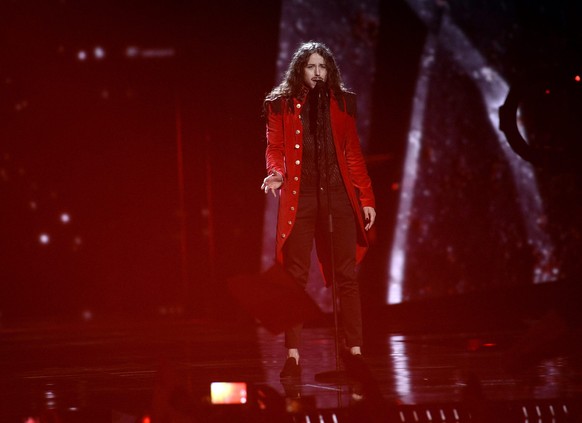 epa05300207 Michal Szpak of Poland performs the song &#039;Color Of Your Life&#039; during rehearsals for the Second Semi-Final of the 61st annual Eurovision Song Contest (ESC) at the Ericsson Globe i ...