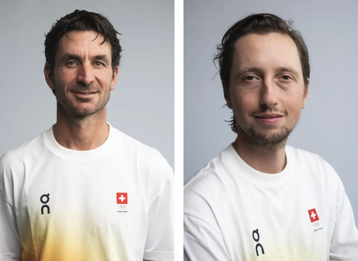 Steve Guerdat (à gauche) et Martin Fuchs.