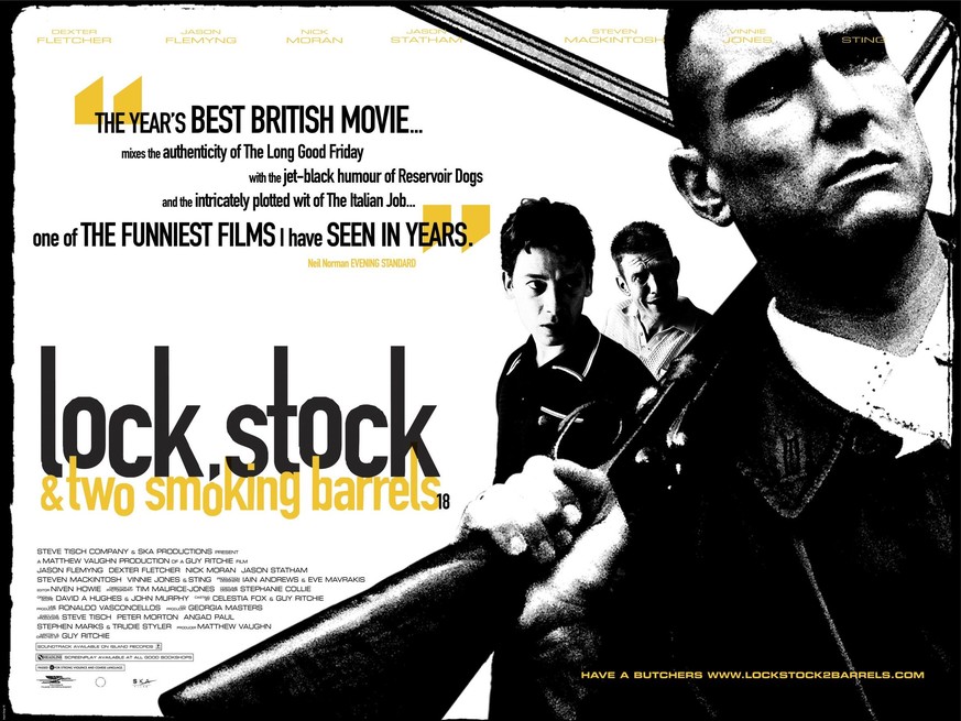 lock stock and two smoking barrels filmplakat guy ritchie matthew vaughn vinnie jones https://www.pinterest.co.uk/pin/272397477431373217/?lp=true