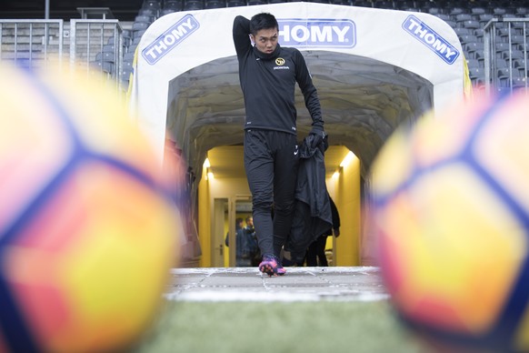 YBs Yuya Kubo schreitet zum ersten Training fuer die Rueckrunde der Saison 2016/17 am Mittwoch, 4. Januar 2017, im Stade de Suisse Wankdorf in Bern. (KEYSTONE/Marcel Bieri)