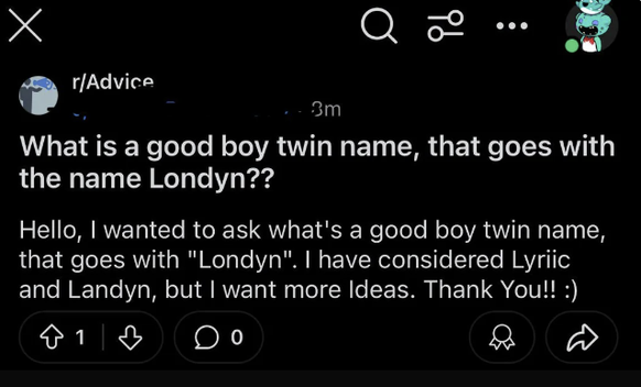 Die schlimmsten Baby Namen aus dem Subreddit tragedeigh