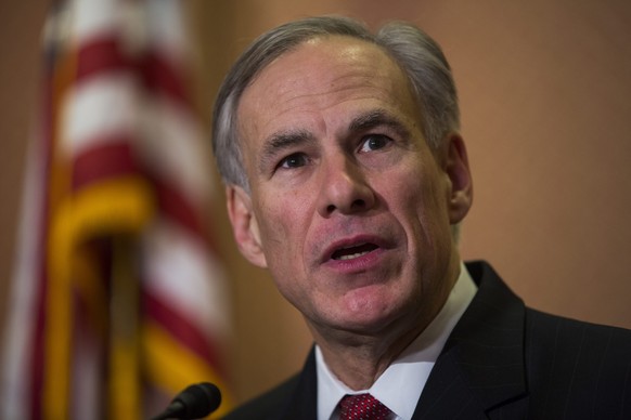 epa05060224 With Texas Governor Greg Abbott speaks at a press conference to discuss legislation addressing the Obama Administration&#039;s effort to resettle Syrian refugees in the United States in th ...