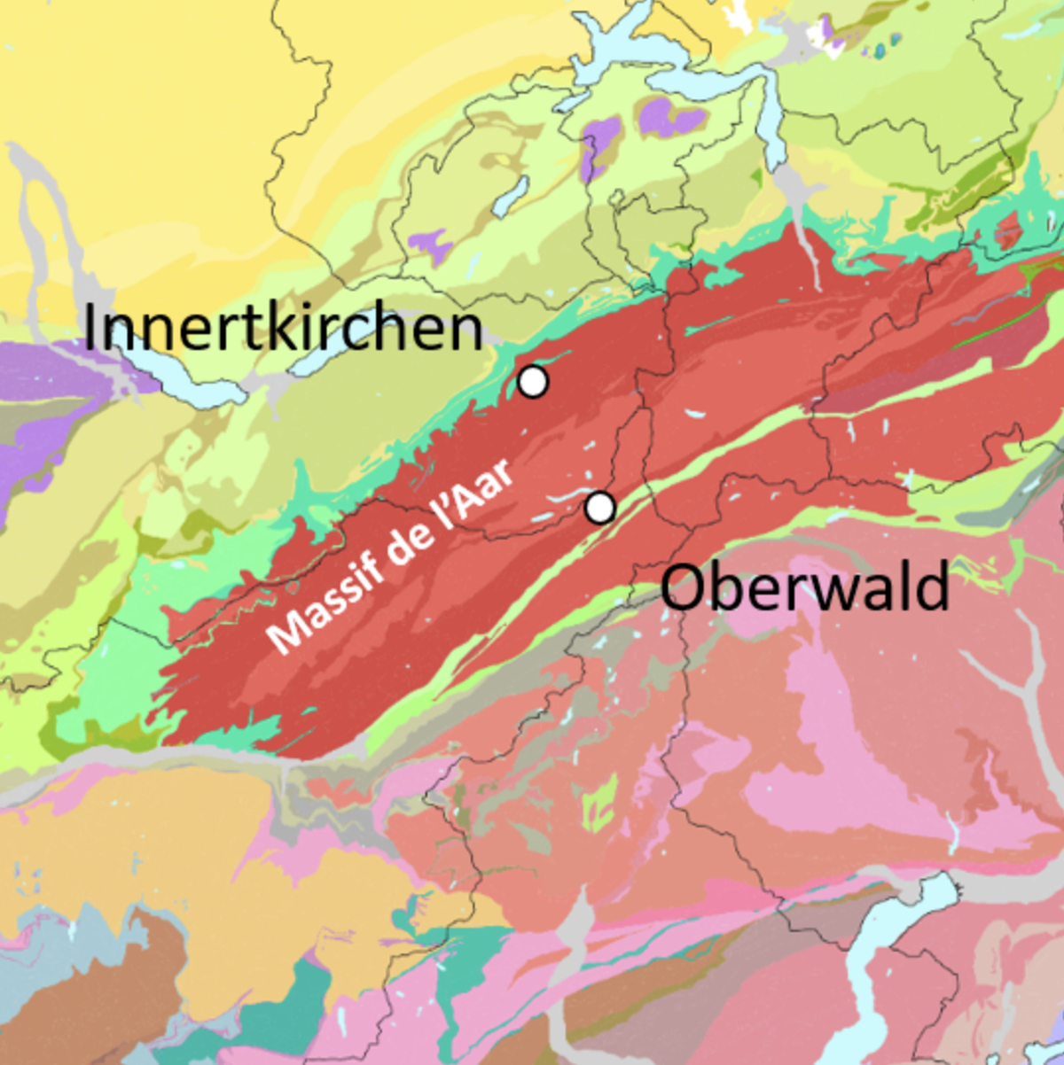Oberwald, aux confins des cantons du Valais, de Berne, d'Uri et du Tessin.