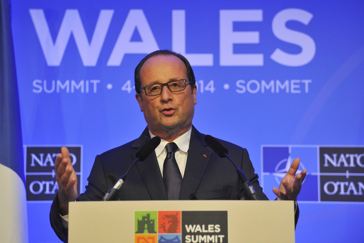 Der französische Präsident François Hollande am NATO-Gipfel in Wales.