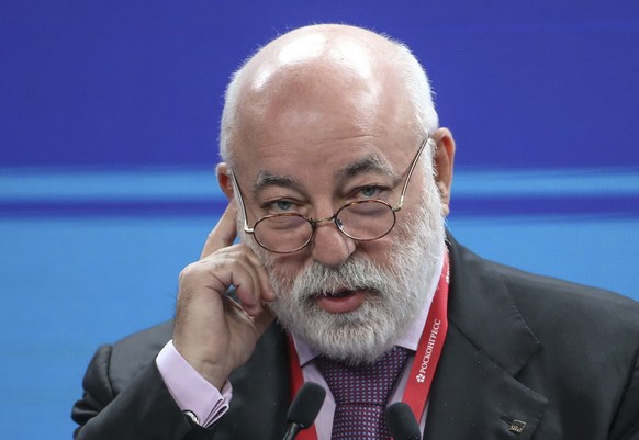FILE - In this May 25, 2018, file photo, Renova CEO businessman Viktor Vekselberg attends the St. Petersburg International Economic Forum in St. Petersburg, Russia. in St. Petersburg, Russia. Long bef ...
